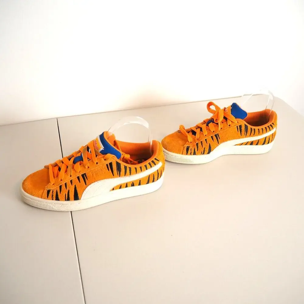 Puma X Tony The Tiger 388020-01 Youth Suede Orange Casual‎ Shoes Sneakers Size 5 - Picture 5 of 12
